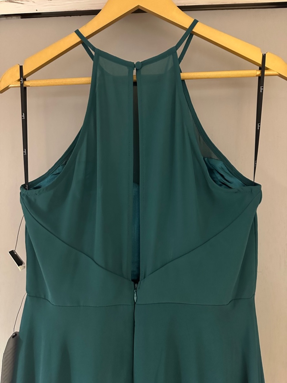 Lulus Night of Romance Emerald Green Maxi Dress NWT Sleeveless Formal Gown Prom - Picture 9 of 11